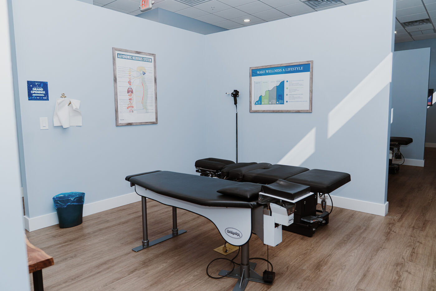 An adjustment room at Experience Health & Wellness Center